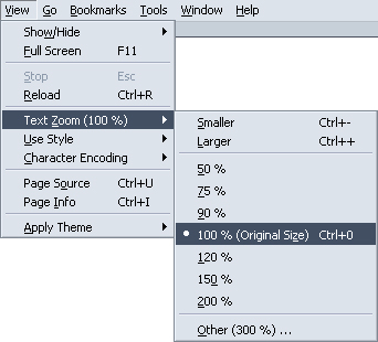 text size guide